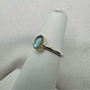 Oval Labradorite Sterling Silver Ring